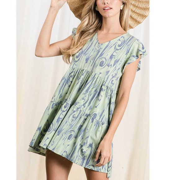 Tiered Ruffle Sleeve Tunic - Picture 3 of 4